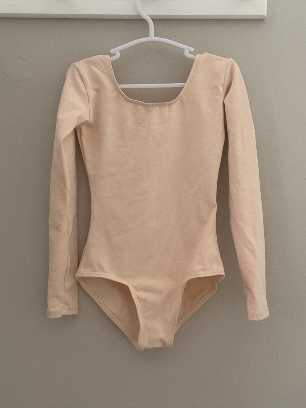 Girls Long Sleeve Leotard in Ballet Pink | Size 4-6